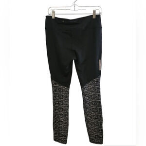 BIO VIZ 360 reflective black and silver high waisted leggings jogging medium